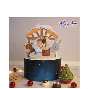 Topo de Bolo - Jesus Maria e José 