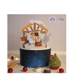 Topo de Bolo - Jesus Maria e José 