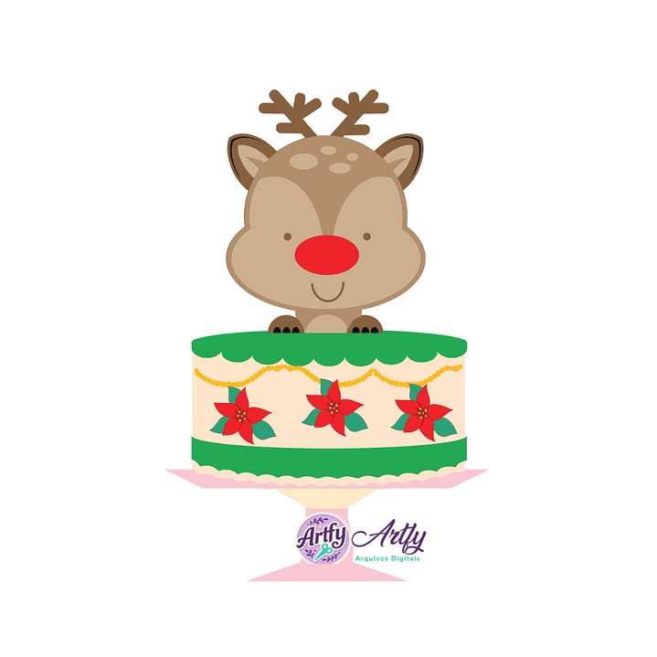 Topo de Rena Natalina 