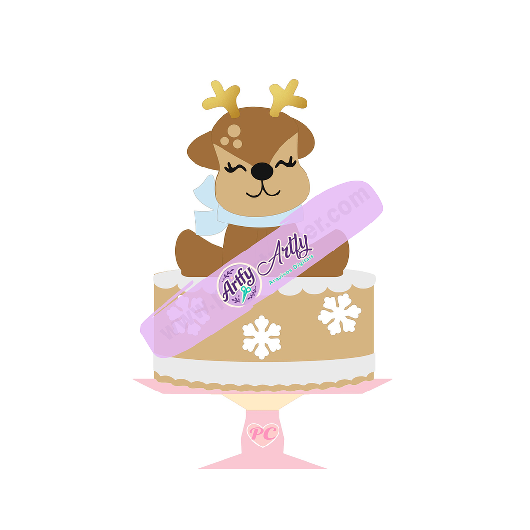 Topo de Bolo - Rena Baby 1