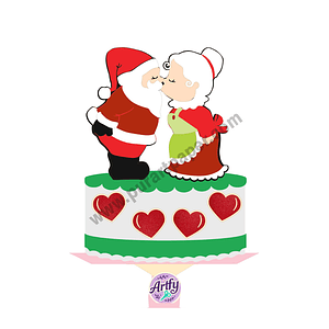 Topo de Bolo - Papai e Mamãe Noel 