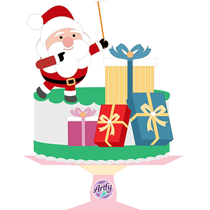 Topo de Bolo - Papai Noel 