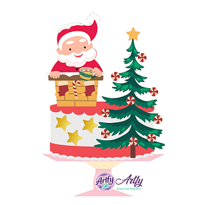 Topo de Bolo - Papai Noel 