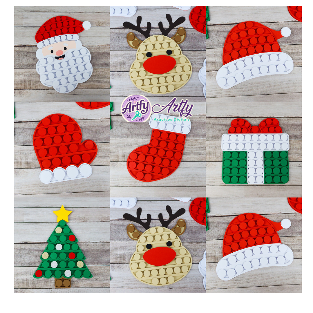Topo de Bolo - Natal Pop It  1