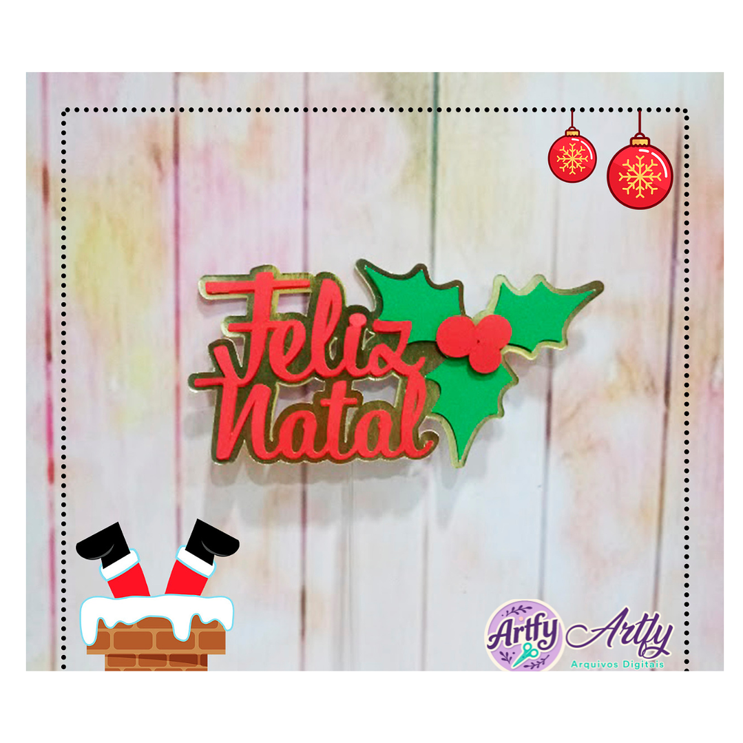 Topo de Bolo - Feliz Natal 1