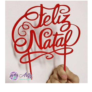 Topo de Bolo - Feliz Natal