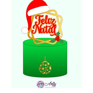 Topo de Bolo - Feliz Natal