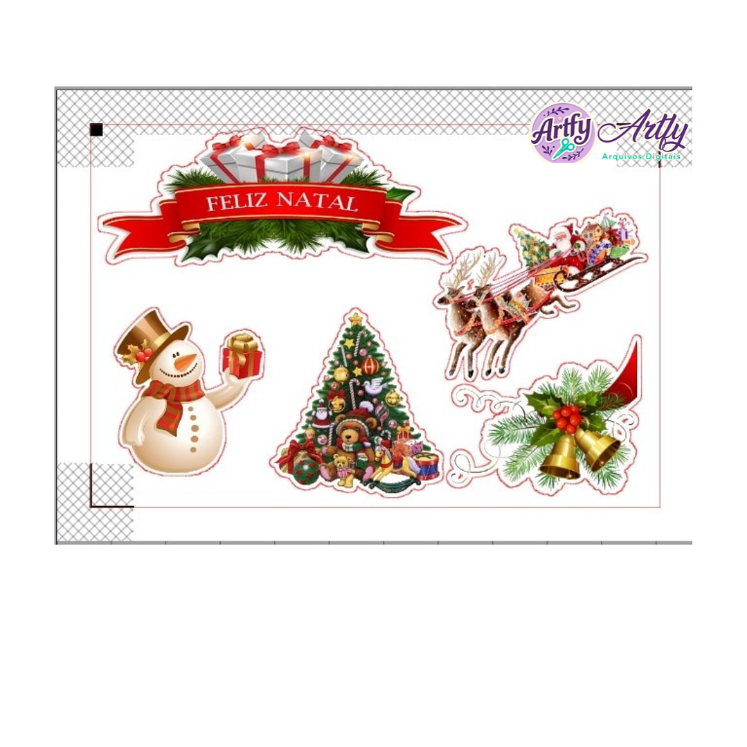 Topo de Bolo - Feliz Natal 1