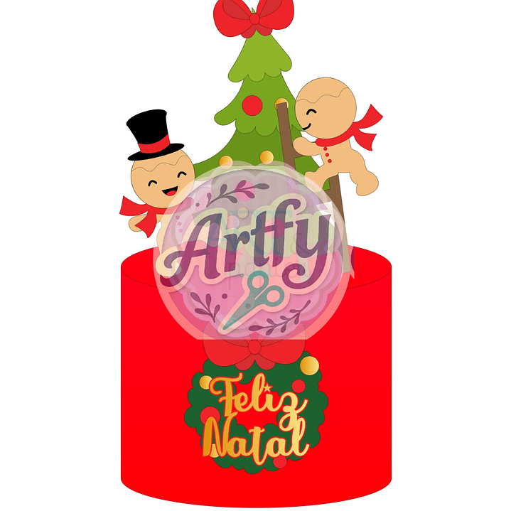 Topo de Bolo - Feliz Natal