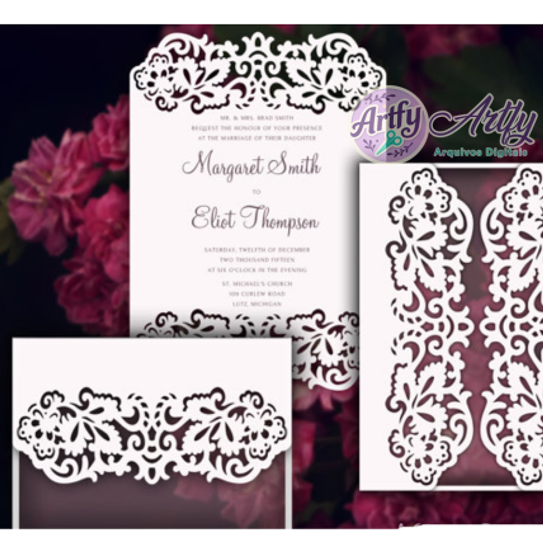 Convite e Envelope Casamento 1