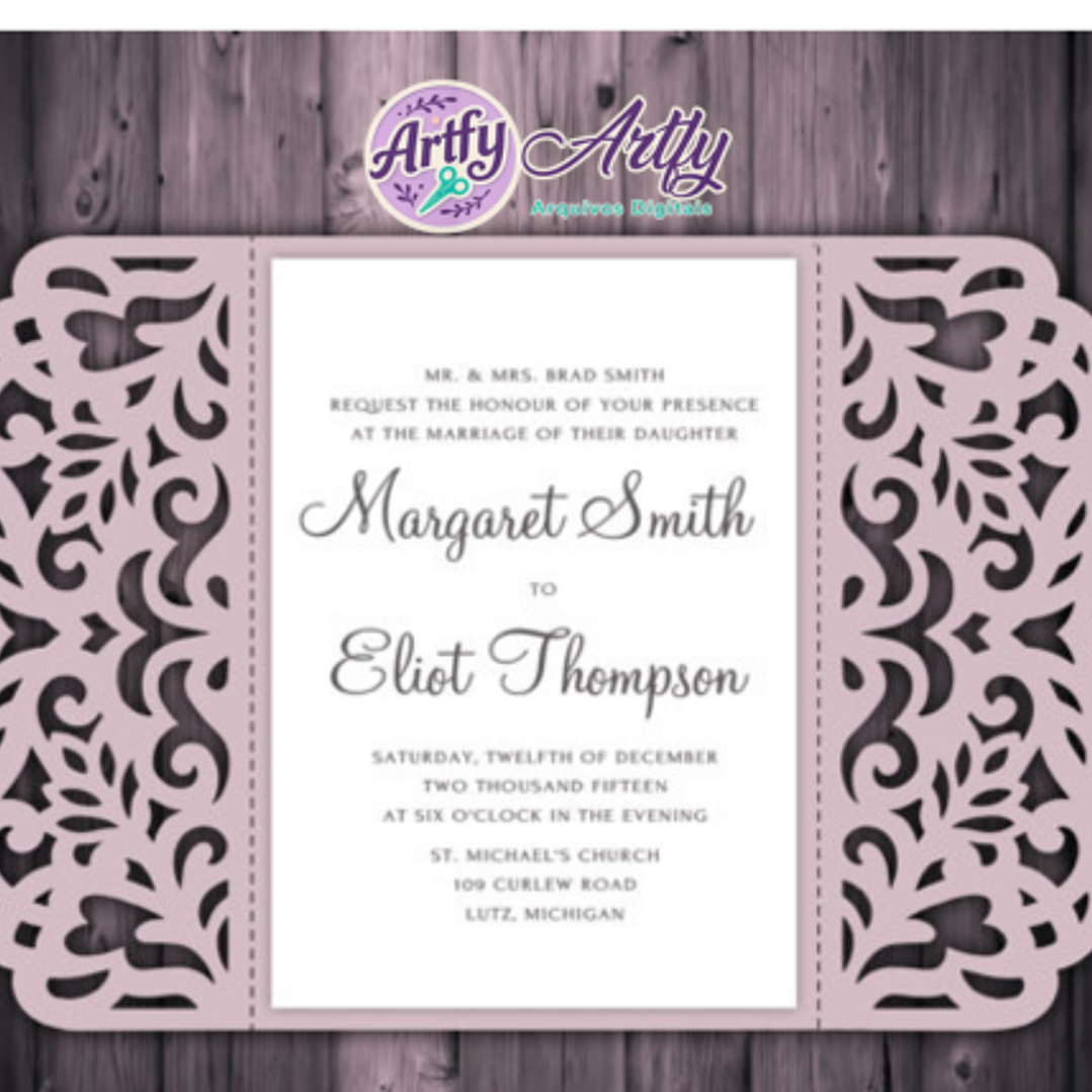 Convite e Envelope Casamento 1