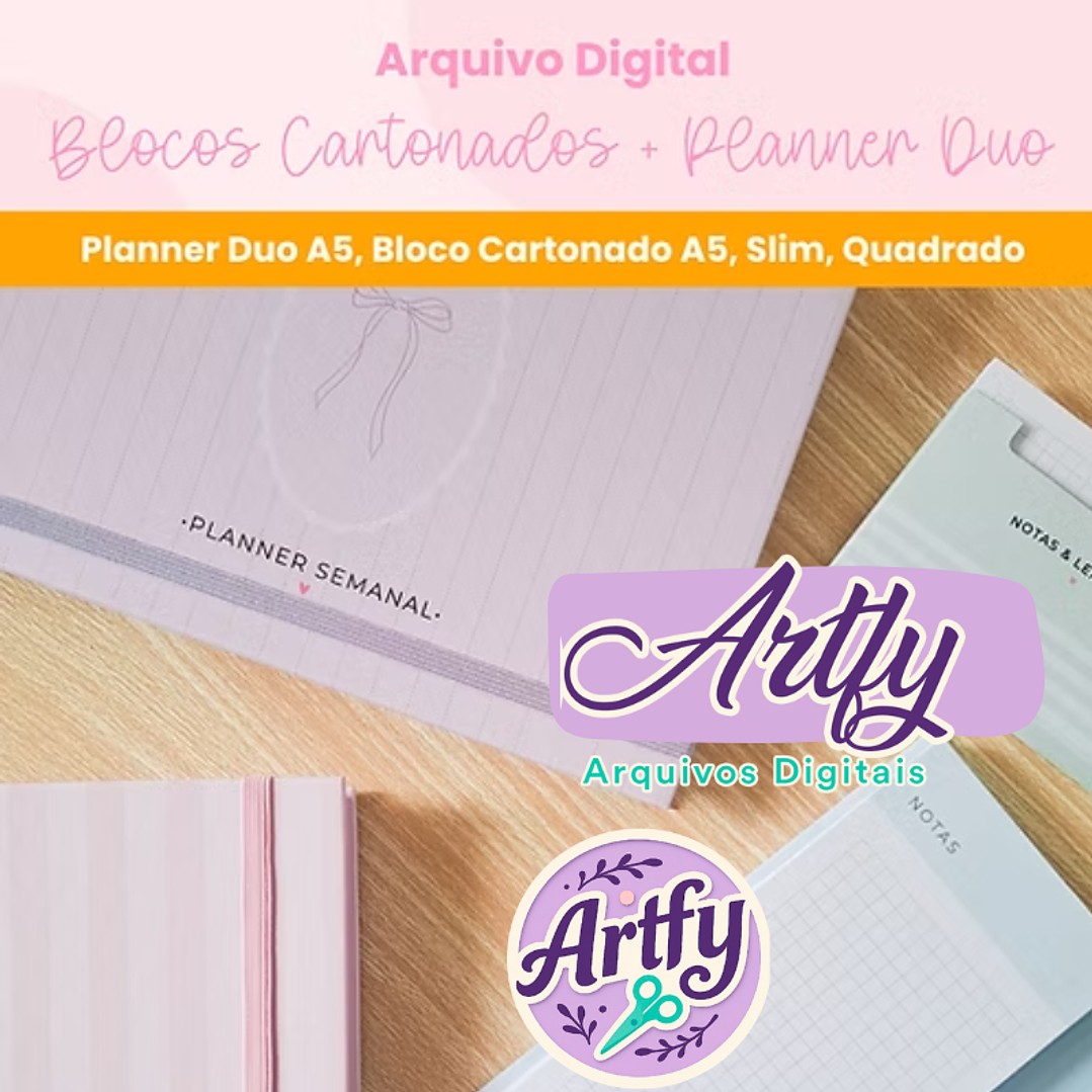 Blocos Cartonados + Planner duo zip 1