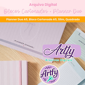 Blocos Cartonados + Planner duo zip