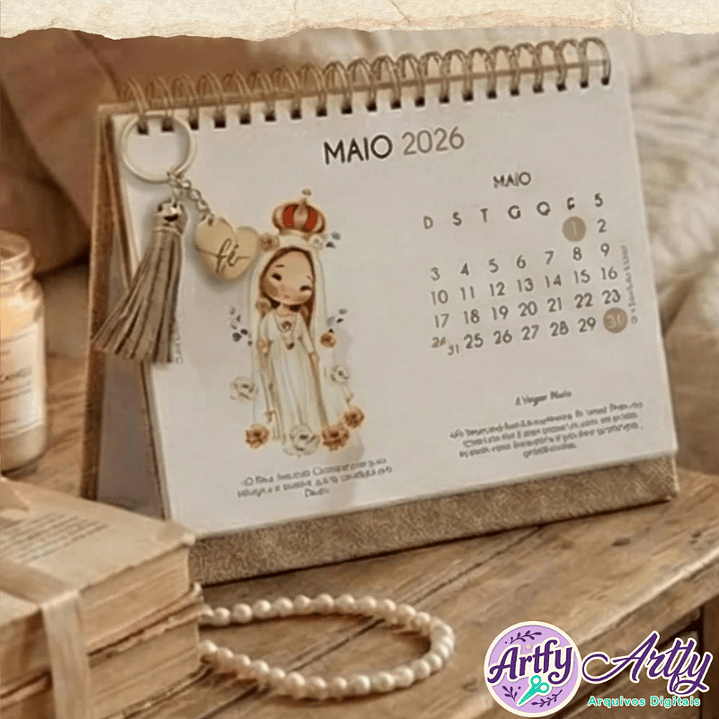 Calendário de Parede Santinhos A5 + 12 capas