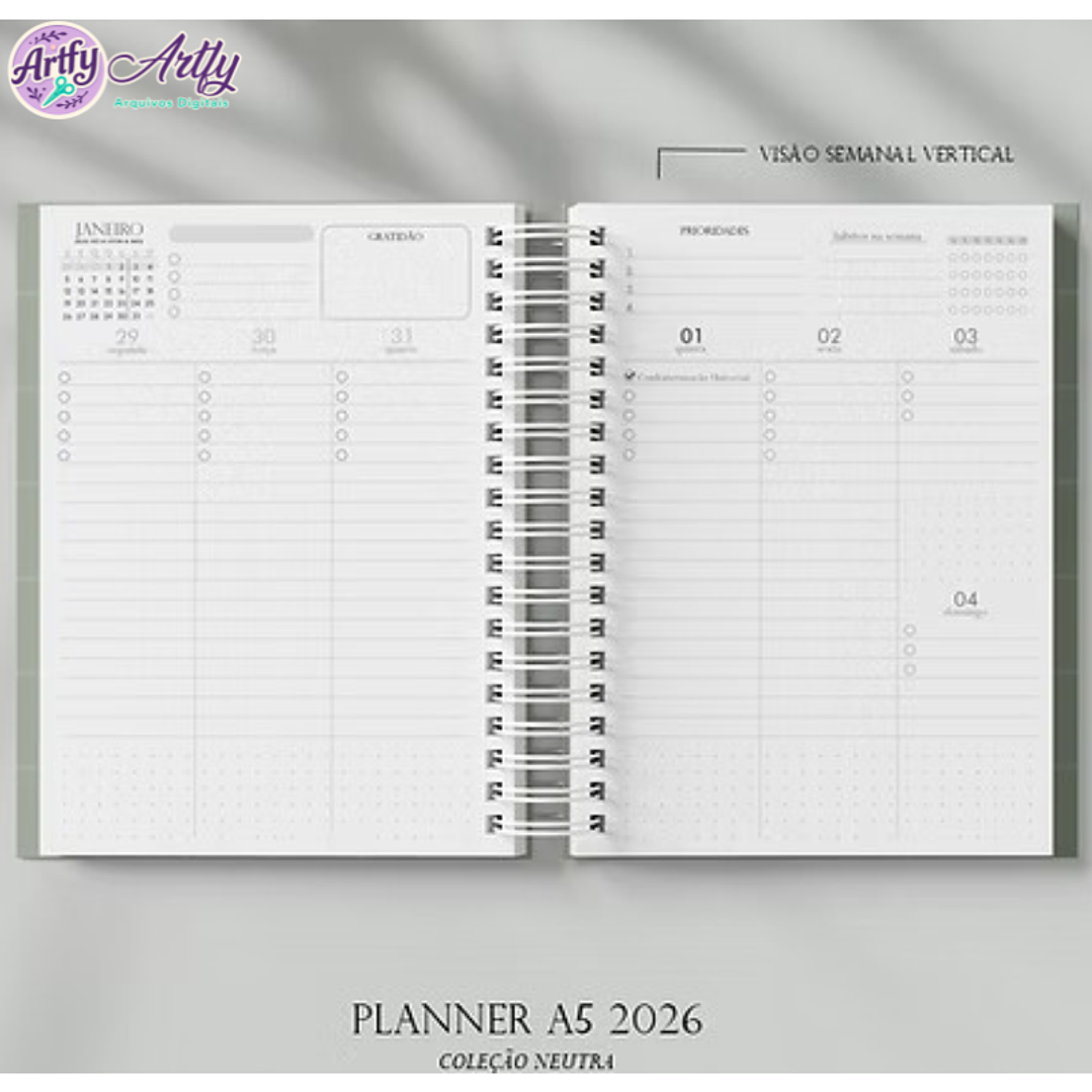 Planner A5 Neutro 2026 1