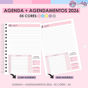 Agenda e Agendamentos 2026 -  5 Cores