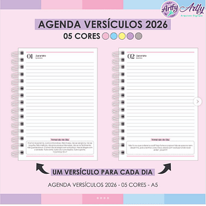 Agenda 2026 Versículos 5 Cores