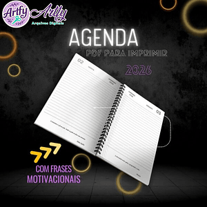 Agenda Diária 2026 Com Frases Motivacionais