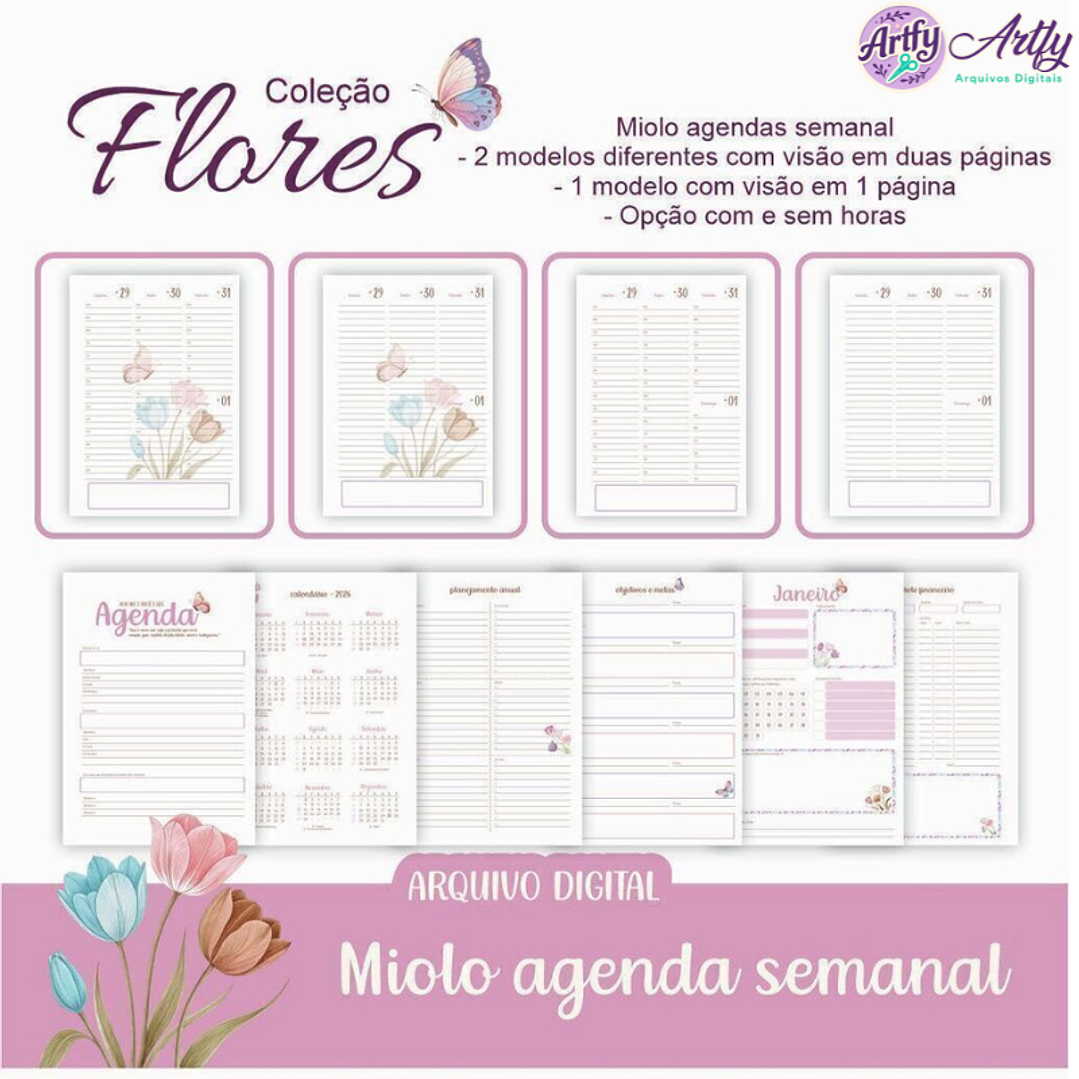 Combo Completo - Coleção Flores 1