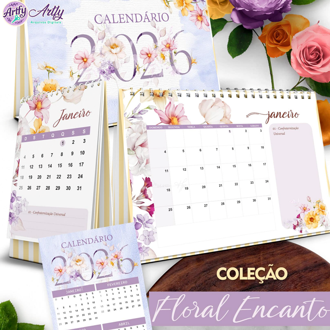 Calendários - Floral Encanto 1