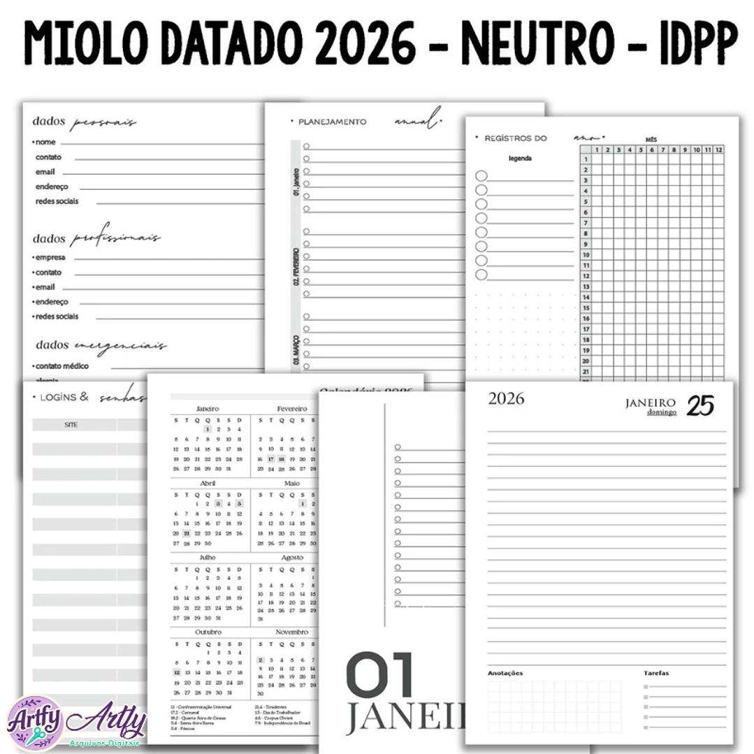 Miolo Datado Neutro IDPP 1