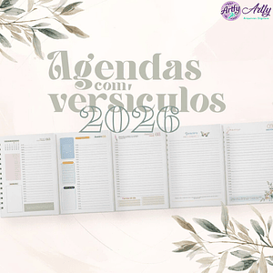 Pack Agendas Com Versículos 2026