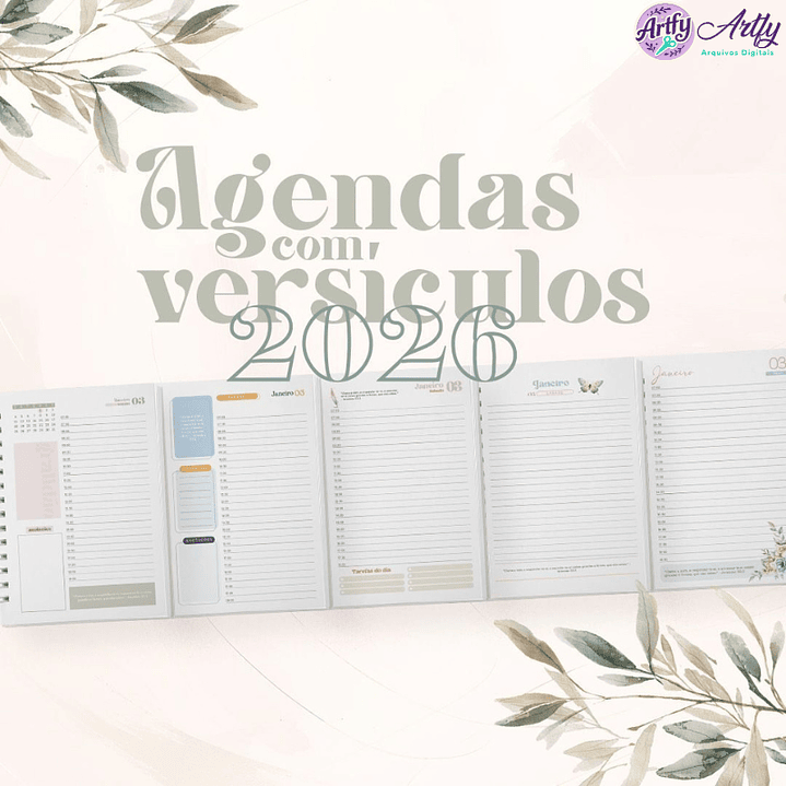Pack Agendas Com Versículos 2026