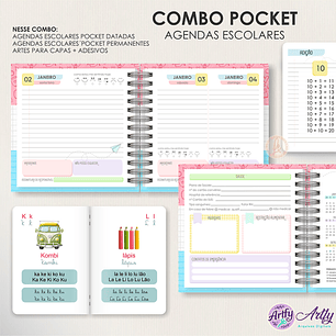 Combo Agendas Escolares Pocket