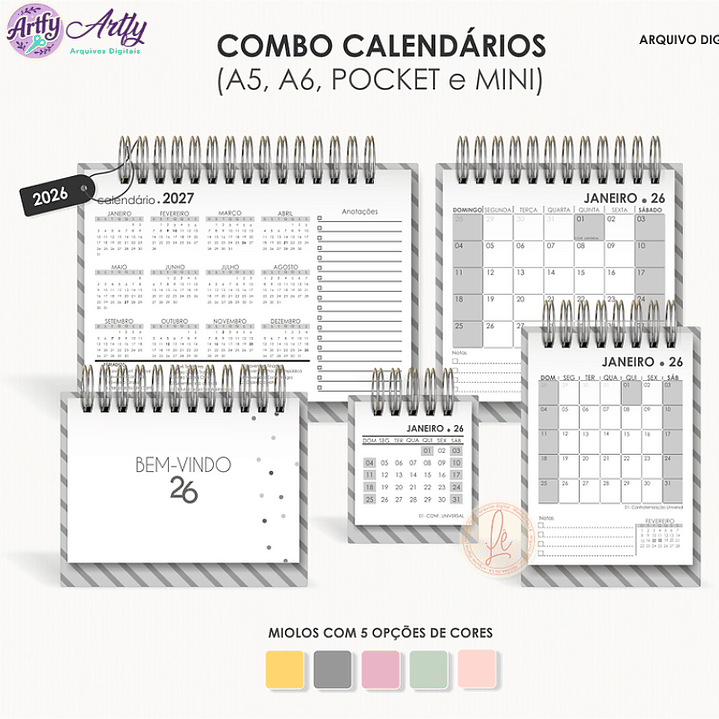 Combo Calendários 2026