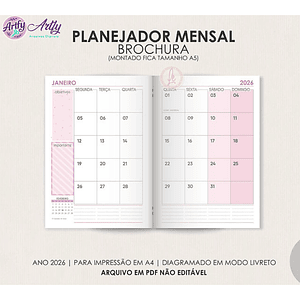 Planejador Mensal Brochura