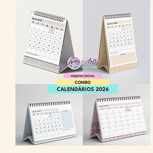 COMBO CALENDÁRIOS DE MESA 2026