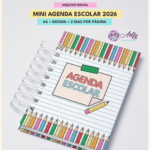 MINI AGENDA ESCOLAR DATADA 2026 