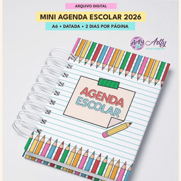 MINI AGENDA ESCOLAR DATADA 2026 