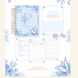 Agenda 2026 Pamela Borboleta azul