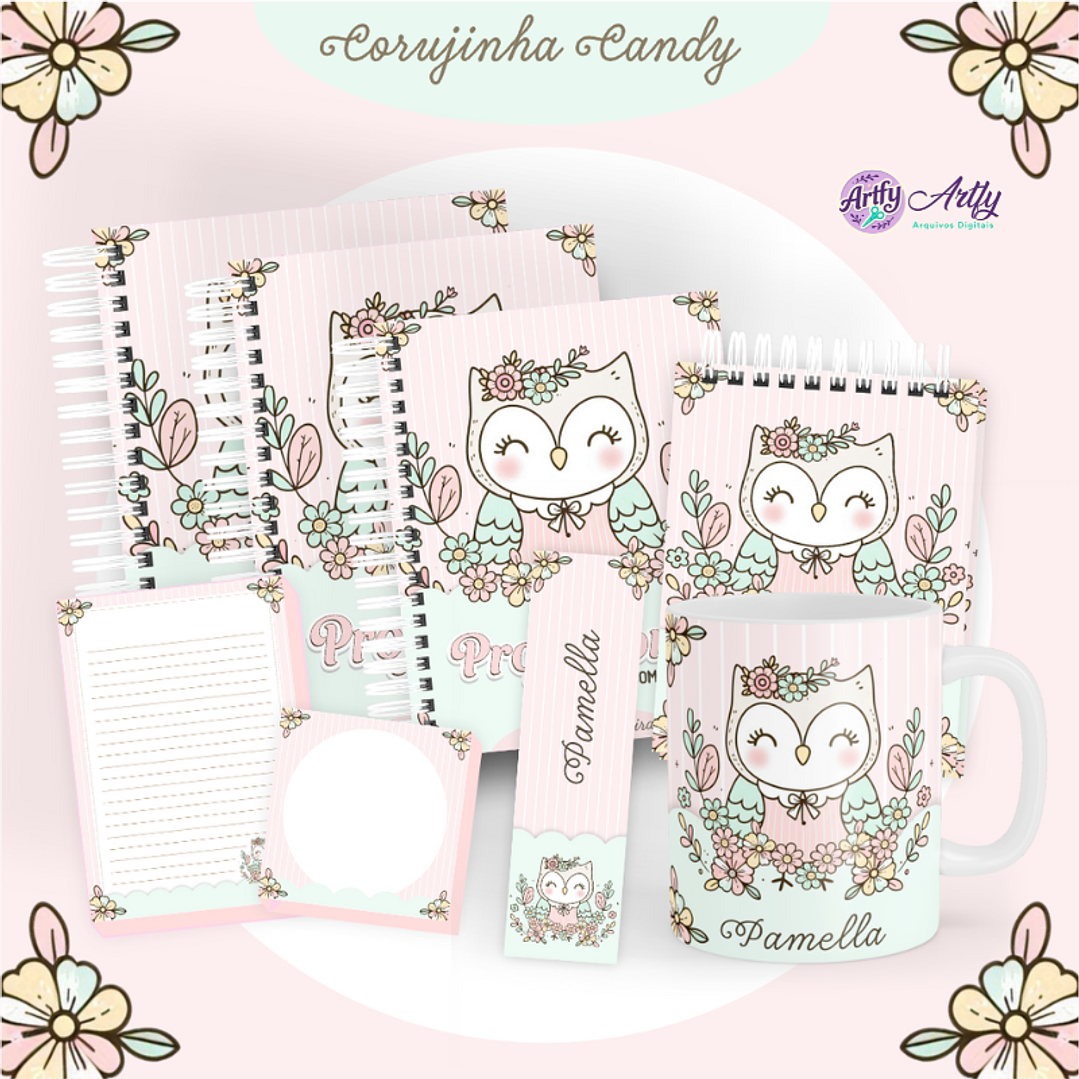 Pack Capas Corujinha Candy 1