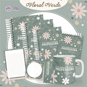 Pack Capas Floral Verde