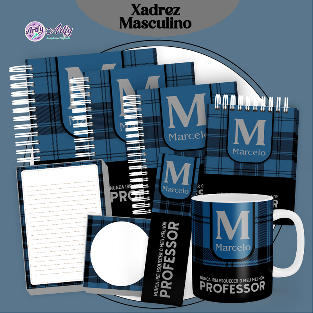 Pack Capas Xadrez Masculino 1