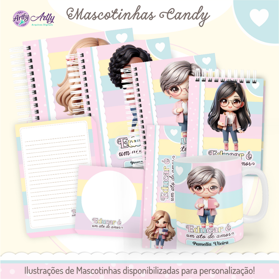 Pack Capas Mascotinhas Candy 1