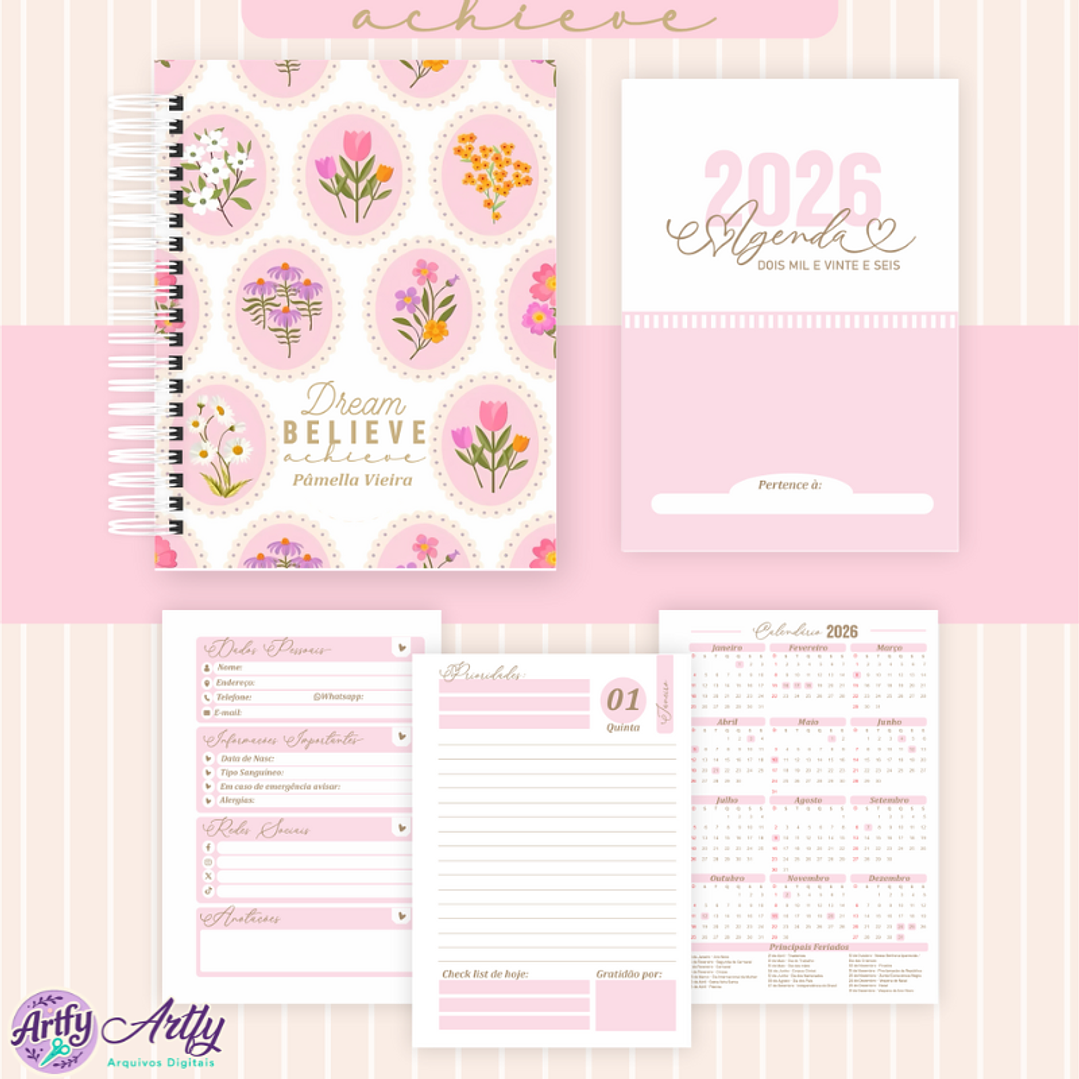 Pack Capas Dream Believe Achieve 1