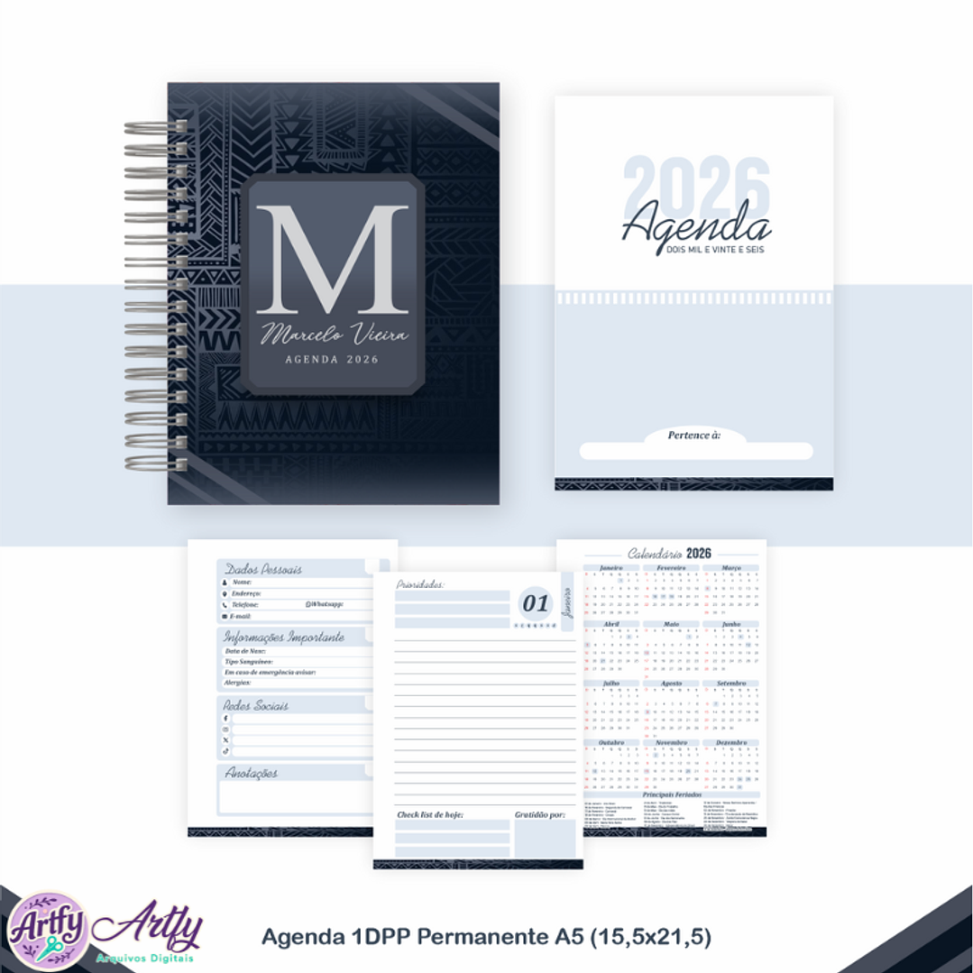 Pack Capas Geométrico Masculino  1