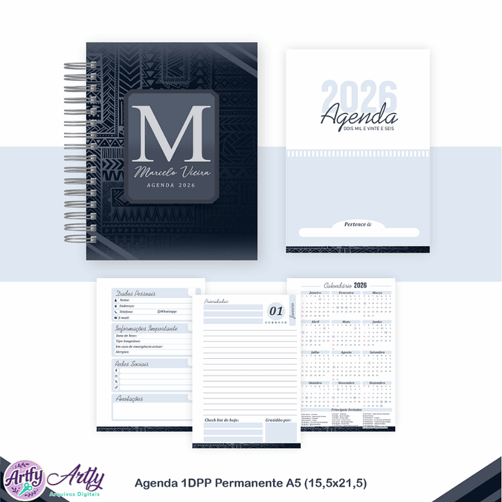 Pack Capas Geométrico Masculino 