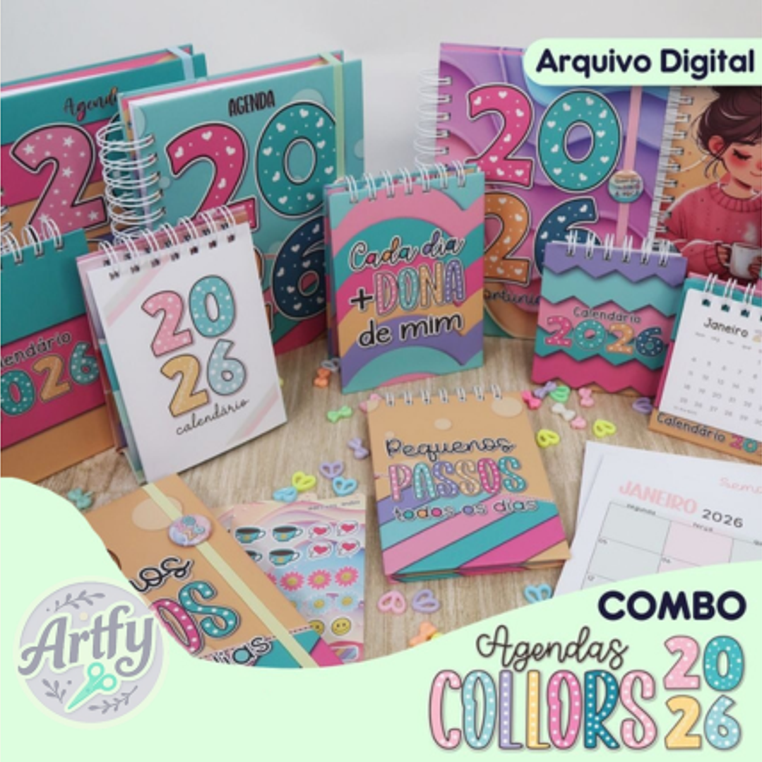Combo Agenda Colorida 2026  1