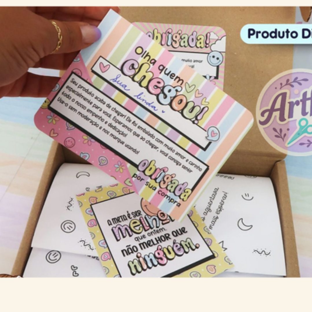 3 cartões coloridos 1