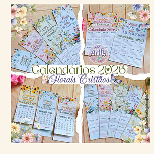 Calendário Cristão Floral 2026