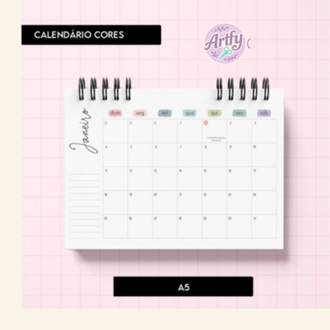 CALENDÁRIO CORES 2026 1