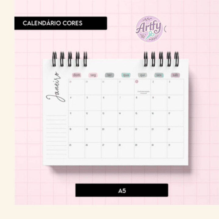 CALENDÁRIO CORES 2026