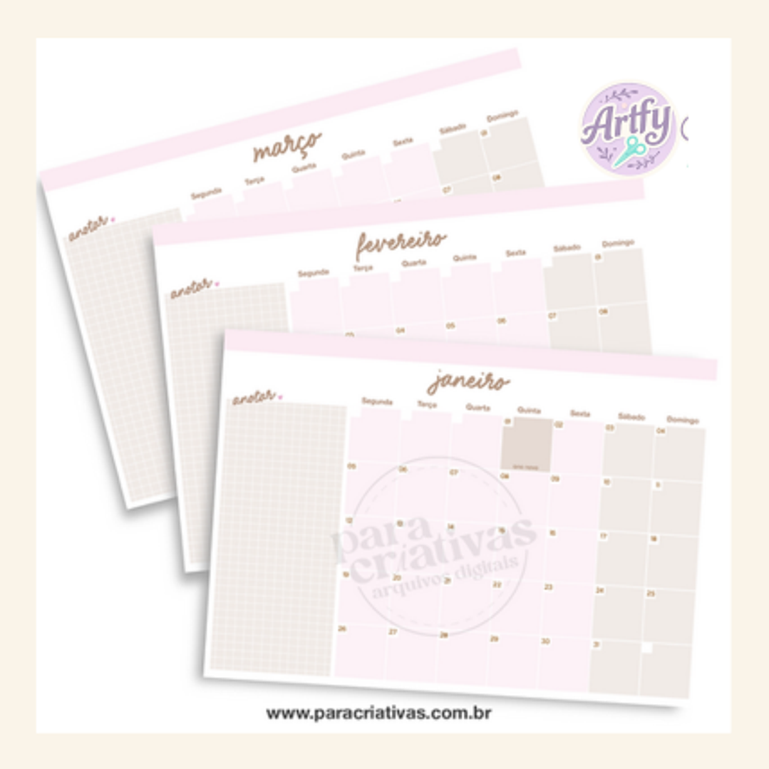 CALENDÁRIO MENSAL 2026 1