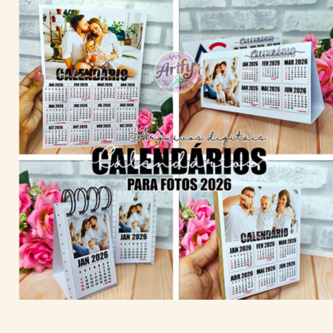 Calendários 2026 para fotos 1