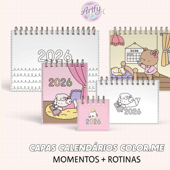 Capas e ilustrações Calendário Color 2026