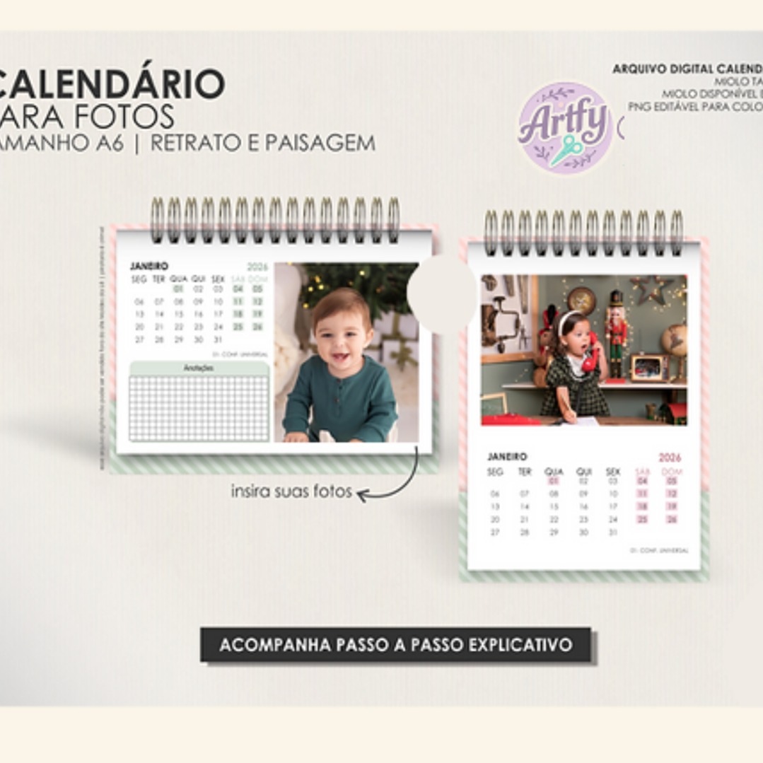 MOLDES CALENDÁRIO COM FOTOS 1
